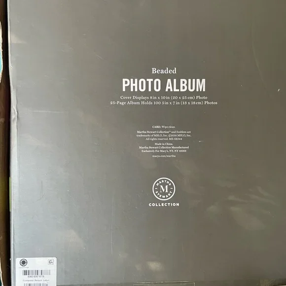 Martha Stewart Silver Beaded Photo Album, Great Wedding Gift. - Picture 3 of 12